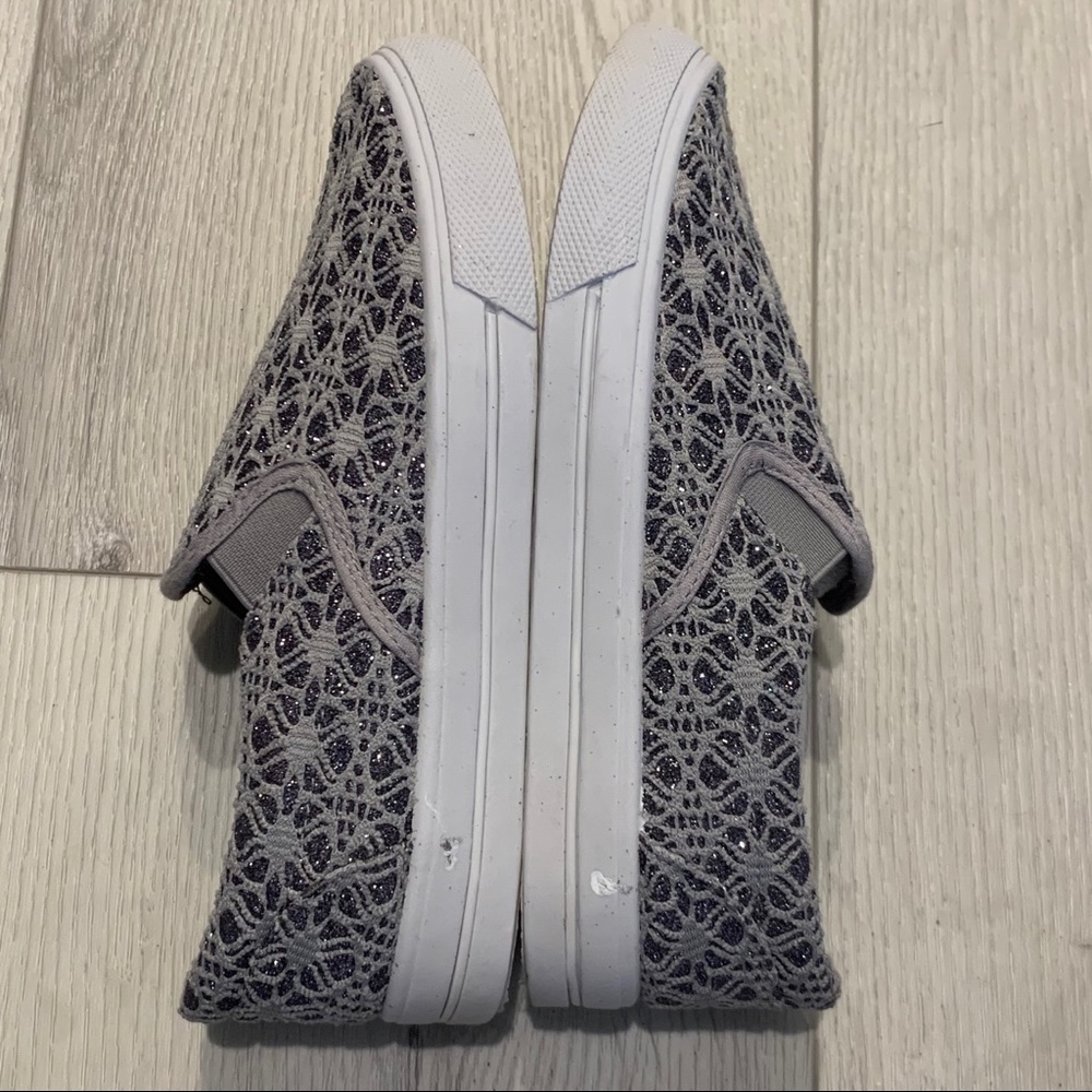 ZULA Slip On Gray Sparkly Loafers Shoes Size 7 - Picture 5 of 8